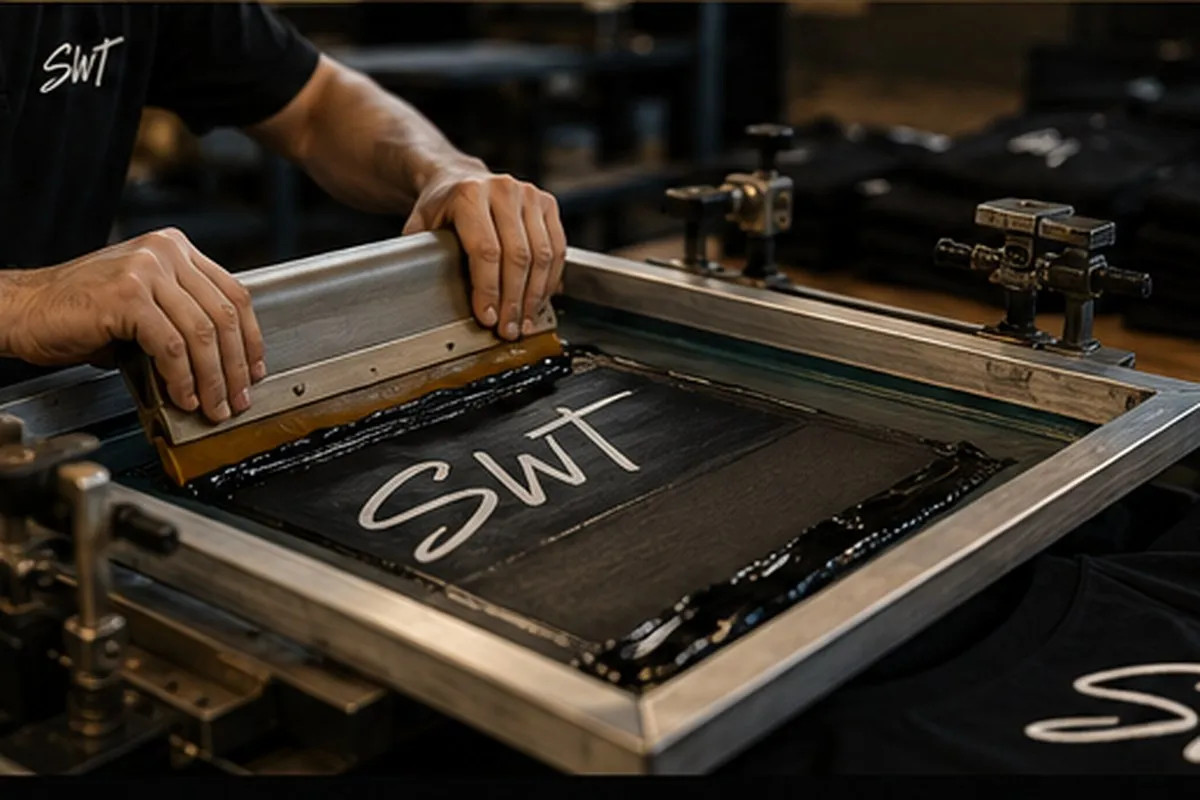 Screen printing decoration on South West Threads apparel