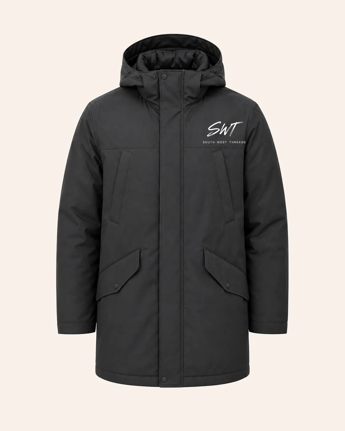 Charcoal parka jacket