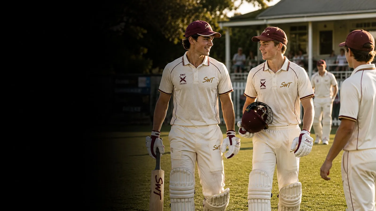 Cricket player in South West Threads club kit