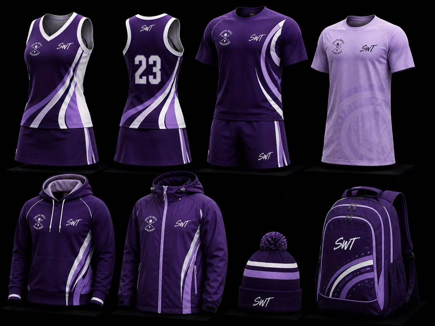 Hockey collection board — purple and lilac range