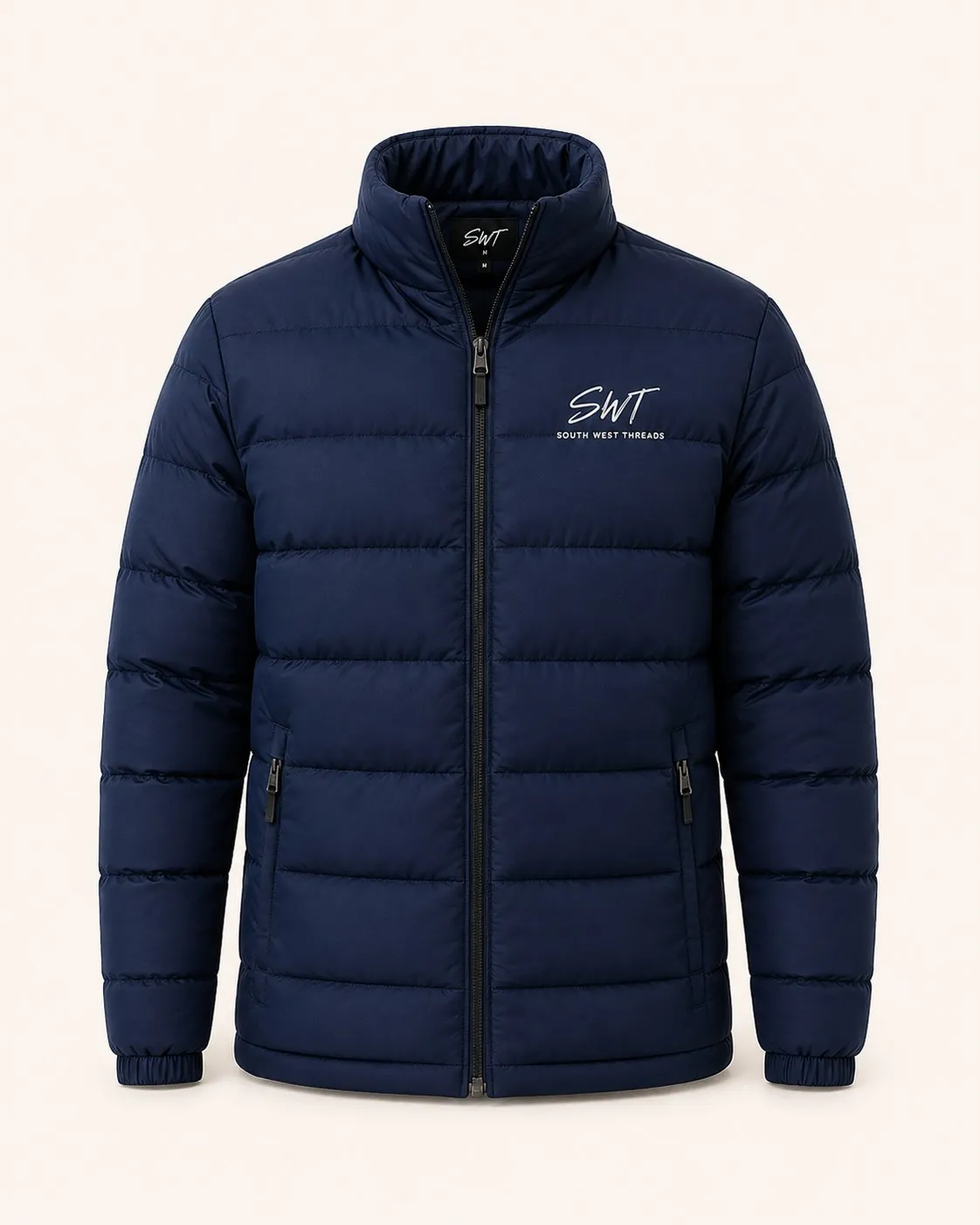 Navy puffer jacket