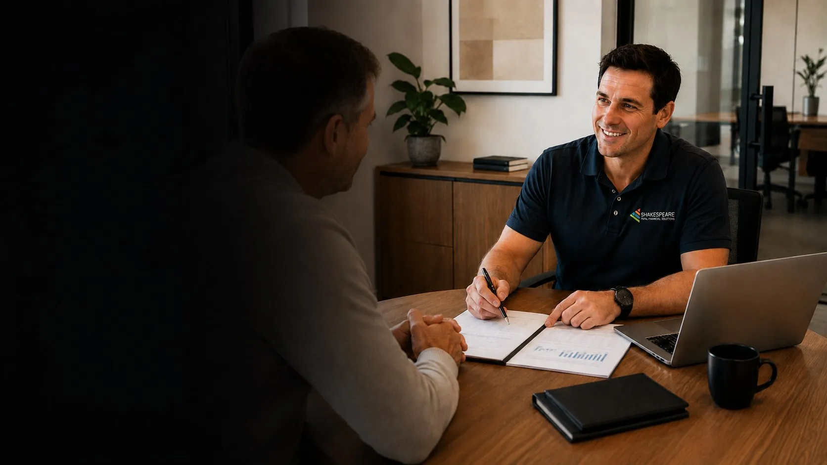 Corporate apparel — accountant in South West Threads branded workwear