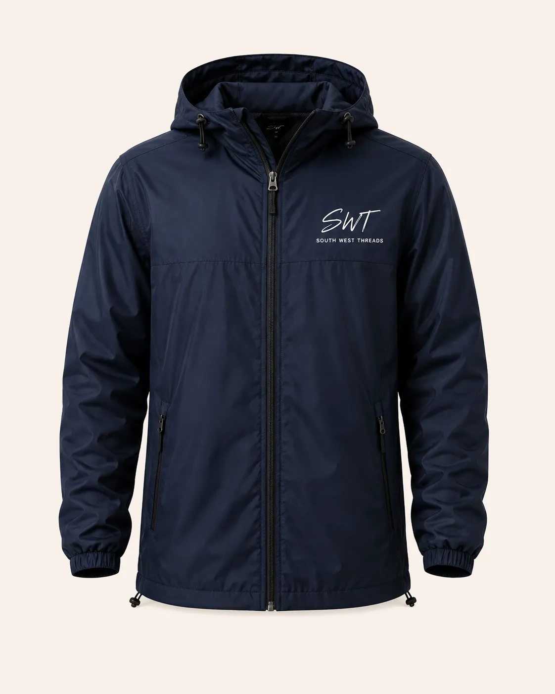 Navy rain jacket