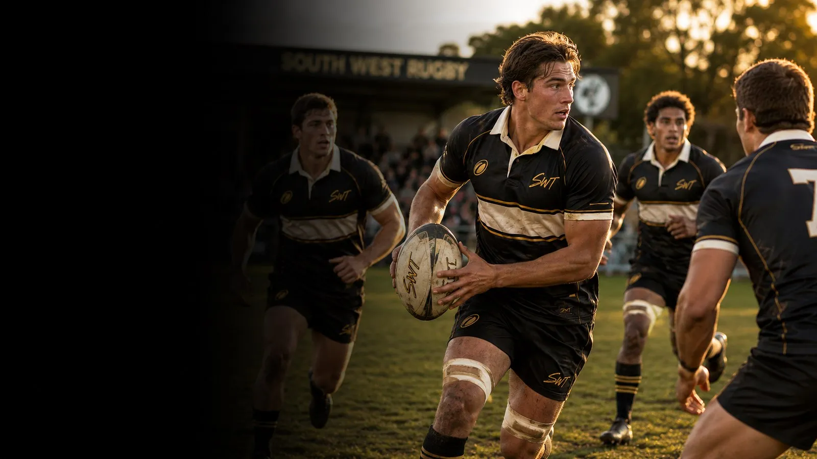 Rugby player in South West Threads club kit