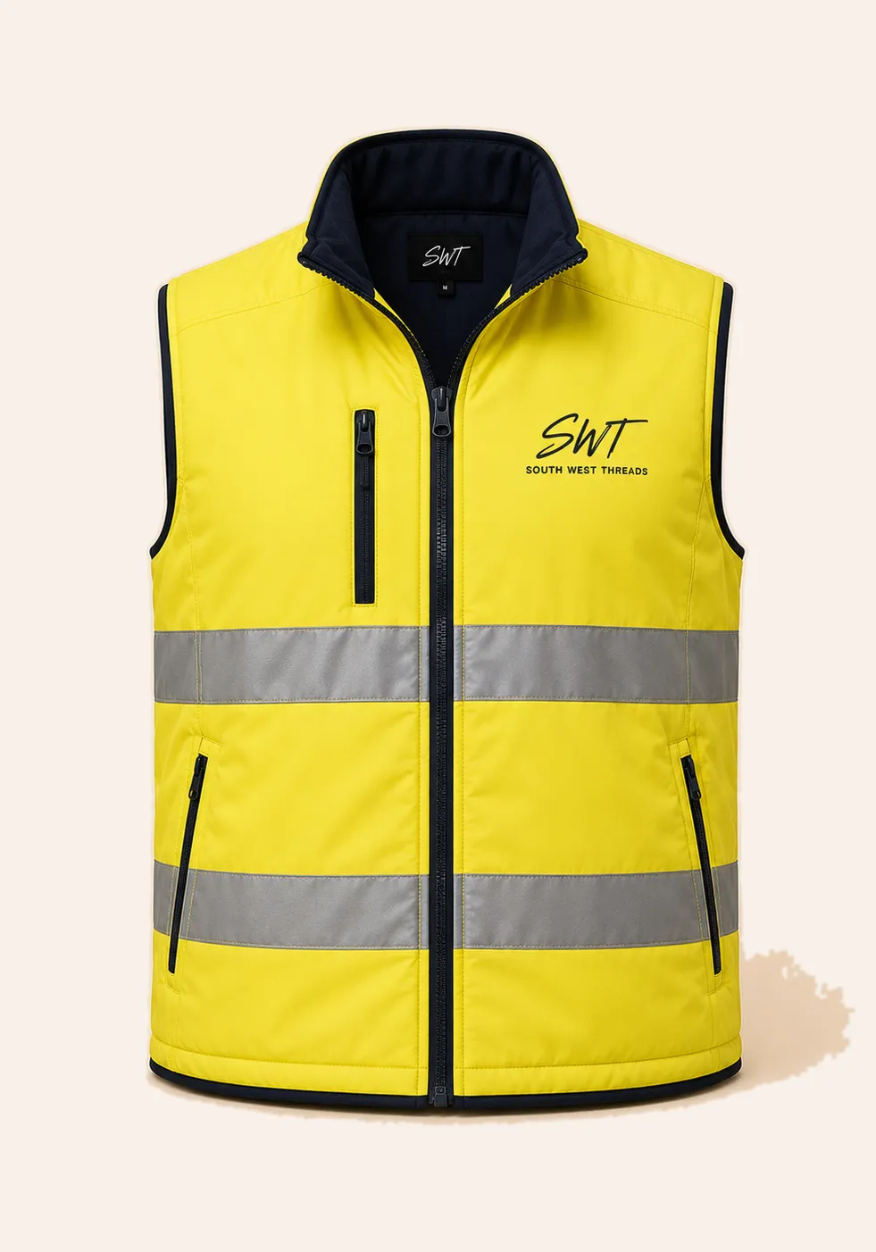 Yellow hi-vis safety vest